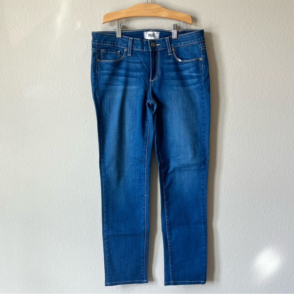 PAIGE Skyline Ankle Peg Dark Blue Straight Leg Jeans Size 29